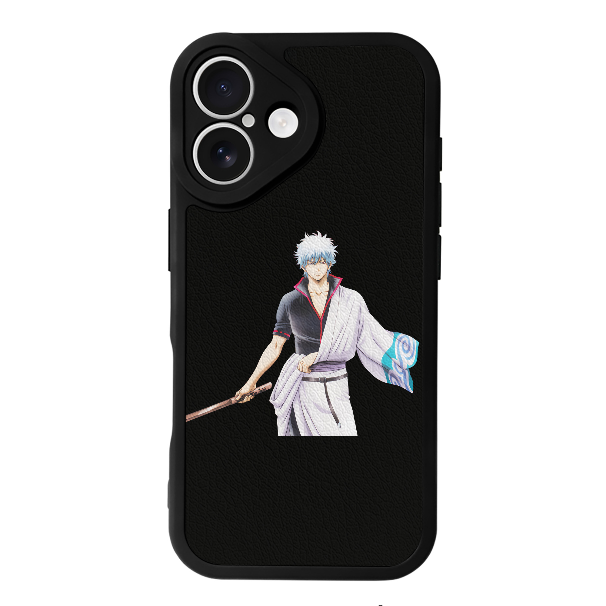 （画像用） ぎんたま 坂田銀時（さかたぎんとき） 神楽 志村新八（しむら しんぱち） GINTAMA Sakata Gintoki Kagura Shimura Shinpachi 【iPhone 16シリーズ対応】シリコンスマホケース（レザー調） 材質：シリコン